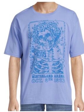 NWT Grateful Dead Men’s Size M Relaxed Fit Blue Short Sleeve Graphic Tee